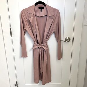 Forever 21 Long Cardigan Dust Pink Size S